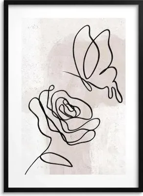 Produktbild von Modernes Poster, Wandkunst, Bild, Blume, Rose, für Wohnzimmer, Schlafzimmer
