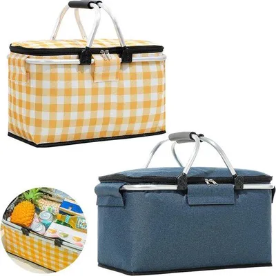 Produktbild von Famanu Picknicktas 18 Liter - Faltbare Einkaufstasche und Kühltasche in Einem
