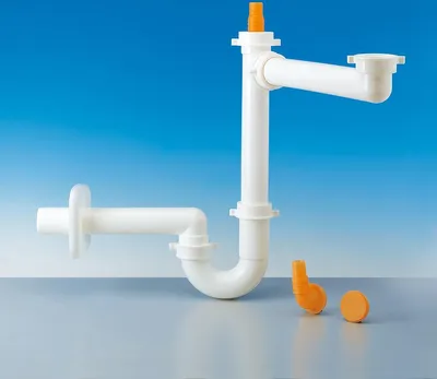 Produktbild von Raumsparsiphon für Küchenspüle 1 Becken, 40 mm, Universal, inkl. Reduzierung 50/40