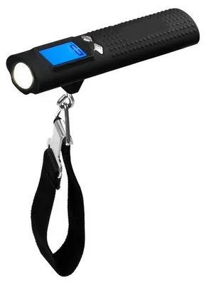 Produktbild von Kofferwaage bis 50kg, Digitale Gepäckwaage mit Powerbank und LED Taschenlampe, Reisewaage mit LCD Display, Hängewaage USB Aufladbar