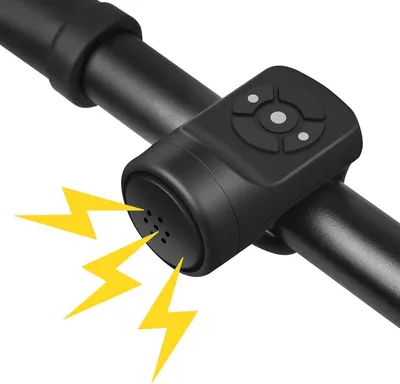 Produktbild von Flint Fahrradklingel Elektrisch 120 dB LED IPX4 USB wasserdicht Schwarz