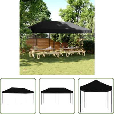 Zdjęcie produktu dla The Living Store Namiot imprezowy składany Pop-Up czarny 580x292x315 cm
