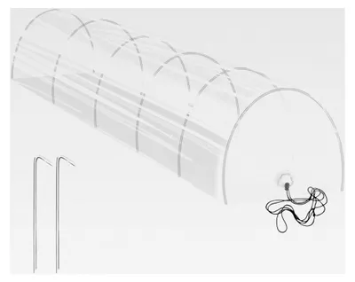 Produktbild von Gewächshaus für den Garten | Tragbare Gewächshaustunnelabdeckung - Schutzhaube für Reihenabdeckungen, Sonnenschutz und Gartenzubehör für Balkone, Terrassen und Gartenbeete