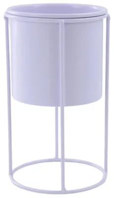 Produktbild von Housevitamin Blumentopf auf Ständer, Metall, Flieder, 19 cm