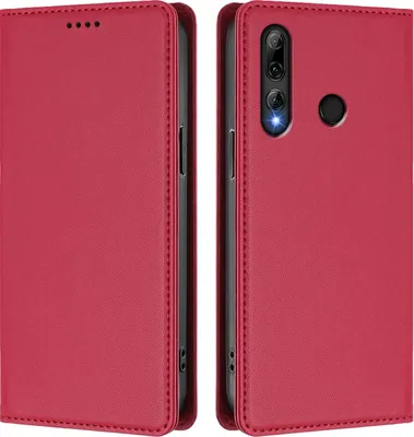 Obrázek produktu pro Kožené pouzdro pro Honor 20 Lite/Honor 10i, magnetické flipové pouzdro zPolyuretankůže se stojánkem Červená