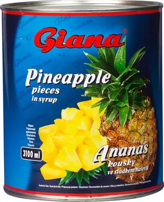 Obrázok produktu pre Gianna Kúsky ananásu v ľahkom sirupe 3,05 kg