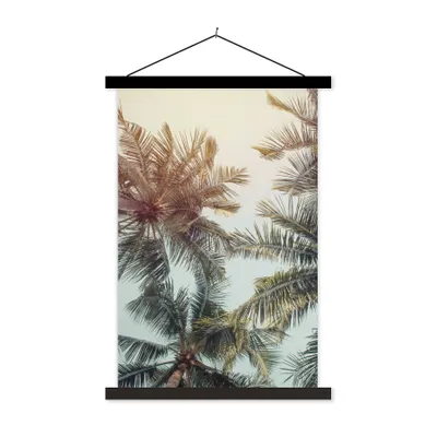 Produktbild von MuchoWow® Textilposter Palme - Sommer - Tropisch 40x60 cm mit schwarzem Rahmen - Wanddekorationen