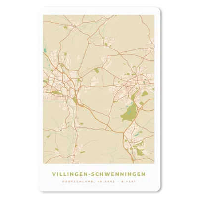 Produktbild von MuchoWow® Mauspad Mousepad Karte - Villingen-Schwenningen - Karte - Stadtplan - Vintage 40x60 cm - Mousepads - Maus Mat - Pad - Mausunterlage - Schreibtisch Accesoire