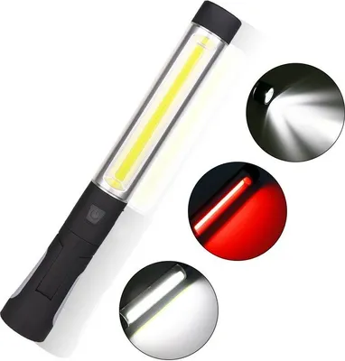 Immagine prodotto di Enusic' 360° Gancio ricaricabile COB LED luce da lavoro magnete bianco rosso torcia mano torcia di ispezione