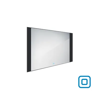 Zdjęcie produktu dla Lustro łazienkowe LED z oświetleniem Nimco czarne 100 x 60 cm z czujnikiem ZPC 41004V-90