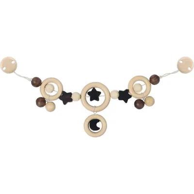 Obrázok produktu pre Goki Pram chain moon and stars with clips, Chlapec / dievča, Drevo, Hnedá