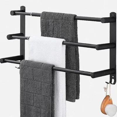 Immagine prodotto di Portasciugamani 43-78 cm senza foratura per bagno e cucina