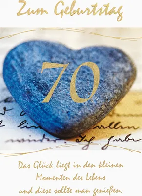 Produktbild von 70. Geburtstag - Glückwunschkarte im Format 11,5 x 17 cm mit