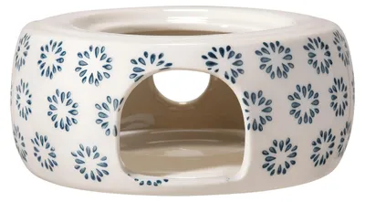Productafbeelding van Stövchen Retro theewarmer vintage potwarmer ø 14,5 cm, blauw, keramiek