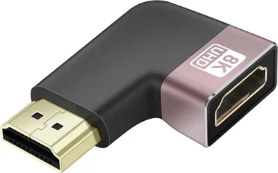 Immagine prodotto di LinQ, presa HDMI per collegare 8K UHD angolata a destra, nera