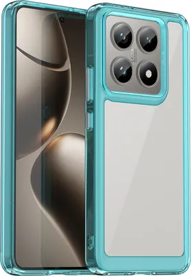 Produktbild von Schutzhülle für Xiaomi 14T / 14T Pro Klar Rückseite Stoßfeste TPU Silikon Bumper Hülle Hellblau