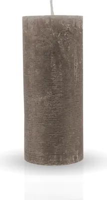 Zdjęcie produktu dla Rustykalna świeca filarowa "Taupe" Ø7cm x 15cm - różne kolory / rozmiary. Kolory / rozmiary - świeca antyczna o długim czasie palenia, bezzapachowa świeca ołtarzowa - świeca dekoracyjna
