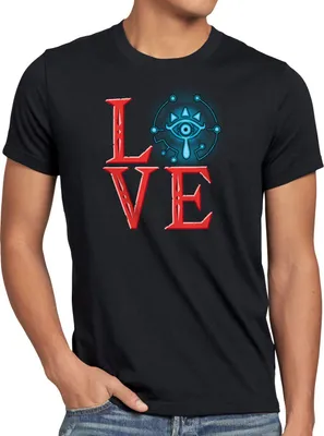 Produktbild von A.N.T. Tri force Love Herren T-Shirt wild the breath of snes link sheikah