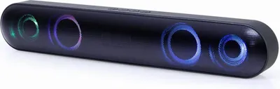 Produktbild von Gembird Bluetooth Soundbar mit LED-Lichteffekt, schwarz, 2x5W