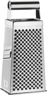 Image de WMF Gourmet Râpe carrée, 8 x 24 cm, Râpe en acier inoxydable, 4 surfaces de râpage, idéale comme râpe à pommes de terre, râpe à légumes, Cromargan, lavable au lave-vaisselle