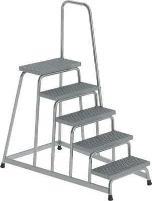 Produktbild von Günzburger Steigtechnik Arbeitspodest starr R13 mit Handlauf 5 Stufen - 051038