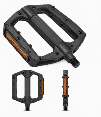 Produktbild von Fahrradpedale 9/16 Zoll Mountainbike Rennrad mit Reflektoren rutschfest 2 abgedichtete Lager CNC-Aluminium