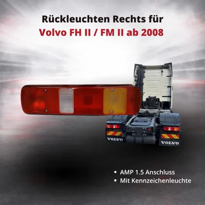 Zdjęcie produktu dla Światło tylne Prawe światło tylne do Volvo FH II / FM II od 2008 r. | Złącze AMP 1.5 | OEM 20565106