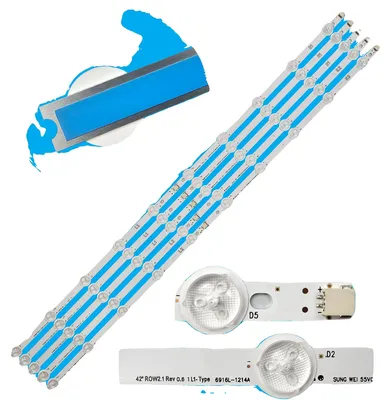 Zdjęcie produktu dla Taśma podświetlenia LED, długość 820 mm, 10 diod LED na taśmę, napięcie 3 V, , kolor biały