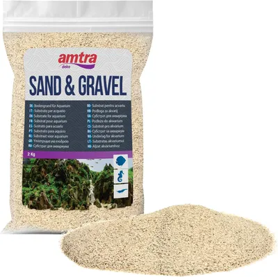 Image de Sable pour aquarium - sable de quartz blanc fin - granulométrie 0,1-0,7 mm - 2 kg - adapté aux aquariums d'eau douce et d'eau salée