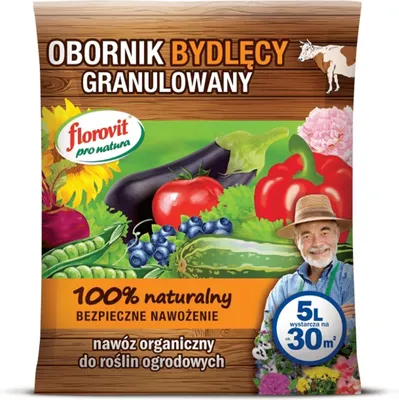 Zdjęcie produktu dla Florovit organiczny granulowany obornik bydlęcy 5L dla roślin ogrodowych