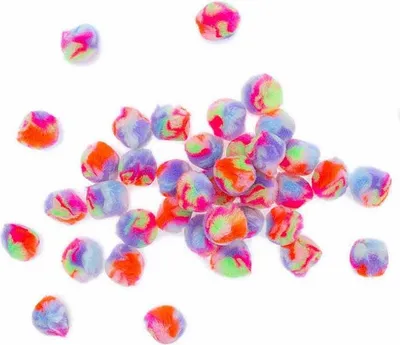 Immagine prodotto di 40 pompon acrilici - arcobaleno pastello
