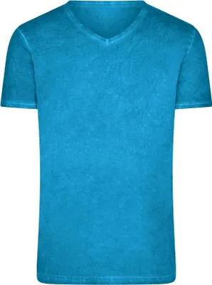 Produktbild von Trendiges T-Shirt mit V-Ausschnitt turquoise, Gr. M