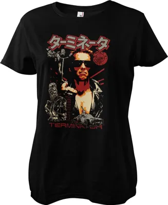 Produktbild von The Terminator Japanese Poster Girly Tee - Medium - Black