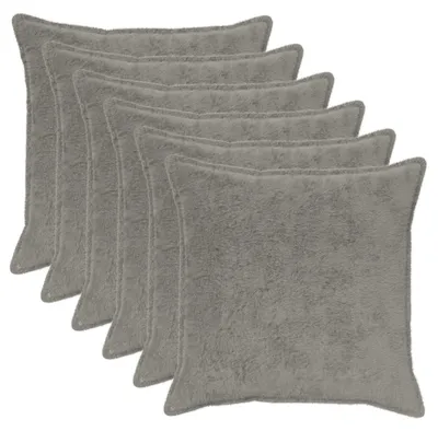 Immagine prodotto di vidaXL, set di 6 federe per cuscini, colore grigio chiaro, 70 x 70 cm