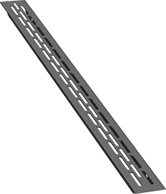 Produktbild von 1 x sossai Aluminium Lüftungsgitter Slim 37,5 x 2,4cm in Schwarz BeLüftungsgitter Slim Türgitter Stegblech Abluft