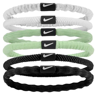 Image de Nike - Bandeau pour cheveux (lot de 6) PP871 (taille unique) (blanc/vert/noir)