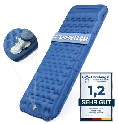 Productafbeelding van Zelfopblazende slaapmat, 13 cm, ultradik, met kussen