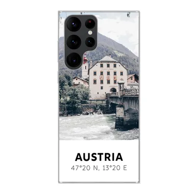Produktbild von MuchoWow® Handyhülle Schutzhülle Hülle für Samsung Galaxy S22 Ultra Österreich - Wasser - Alpen Silikon Softcase Handy Hülle - Abbildung