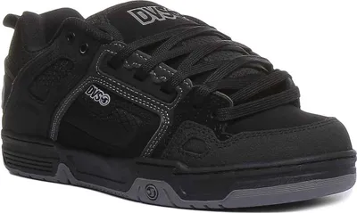 Produktbild von DVS Comanche Herren Nubuk Leder Masche Platte Schnürung Turnschuhe Schwarz Holzkohle – undefined / Schwarz
