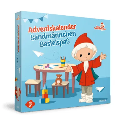 Produktbild von Franzis: Adventskalender Bastelspass mit dem Sandmännchen 67360-2 (VE 8)