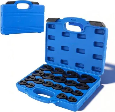 Productafbeelding van Pijpmoeren sleutelset 19-delig - 1/2" en 3/8" - robuuste constructie - ideaal voor mechanische reparaties