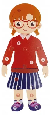 Produktbild von Mega Creative Lernpuzzle Mädchen Holz für Kinder