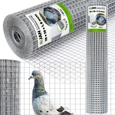Produktbild von Volierendraht  - 19x19x1,6mm - 10m² - Wetterfest - Leicht Und Strapazierfähig Knotengeflechtzaun