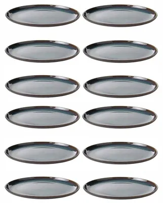 Produktbild von IKEA GLADELIG Steingut Teller Set, Blau, 20 cm, 12 Stück