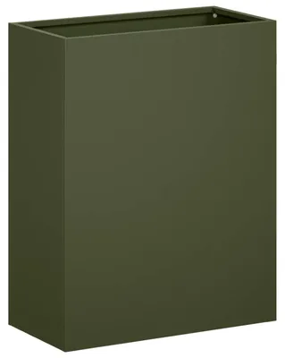 Obrázok produktu pre vidaXL Záhradný kvetináč, olivovo zelený, 40 x 20 x 50 cm, z ocele