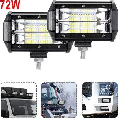 Produktbild von XINZI LED Arbeitsscheinwerfer 12V LED Zusatzscheinwerfer 4 x 72W - Offroad Auto Scheinwerfer Reflektor Flutlicht Rückfahrscheinwerfer IP67, SUV, ATV