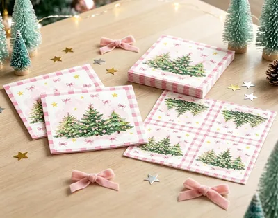 Produktbild von Papier-Servietten Weihnachtsmotive, 40 Stück, für Weihnachtsfeiern