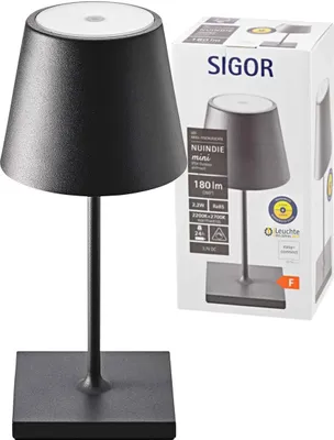 Produktbild von Nuindie mini LED Akku Tischleuchte Außentischleuchte IP54 schwarz Sigor Tischlampe