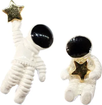 Produktbild von Astronaut Ohrstecker Miniblings Stecker Raumfahrt Weltall Raumfahrer Mond Rakete