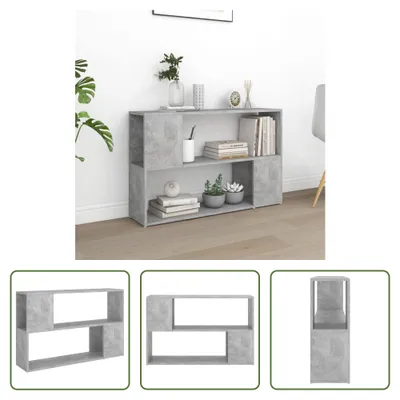 Produktbild von The Living Store Bücherregal Betongrau 100x24x63 cm Holzwerkstoff